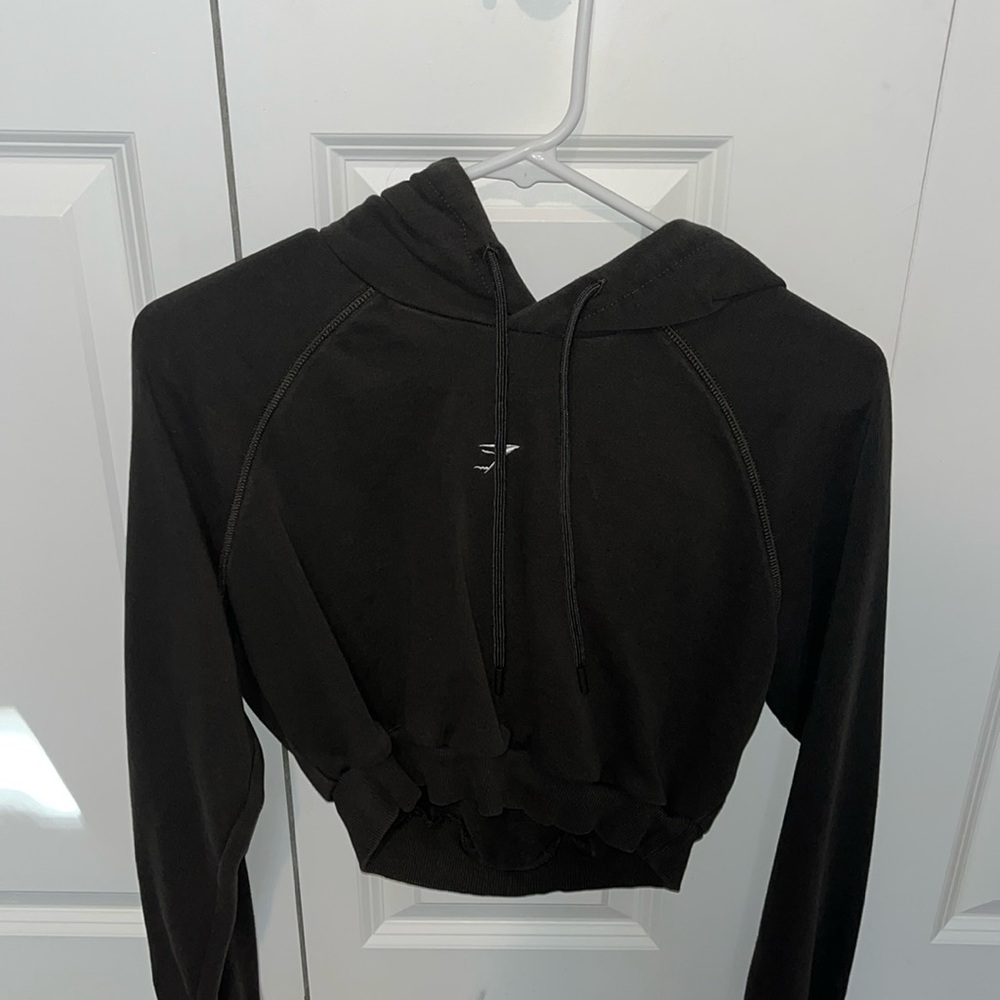 Gymshark Training Cropped Hoodie - Dark Green size small